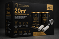 Specialty Coatings waterproofing kit packaging with cans and tools on a dark background